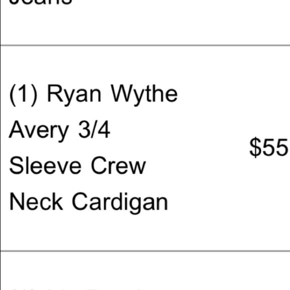 RYAN WYTHE BLACK CREW NECK  3/4 SLEEVE CARDIGAN SIZE 2X - Picture 4 of 4
